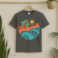 Summer Vacation Ocean Waves T-Shirt thumb 2