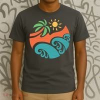 Summer Vacation Ocean Waves T-Shirt thumb 3
