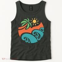 Summer Vacation Ocean Waves Tank Top thumb 2
