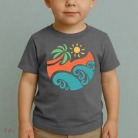 Summer Vacation Ocean Waves Toddler T-Shirt thumb 2