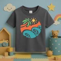 Summer Vacation Ocean Waves Toddler T-Shirt thumb 3