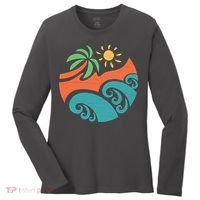 Summer Vacation Ocean Waves Women's Long Sleeve Shirt thumb 0