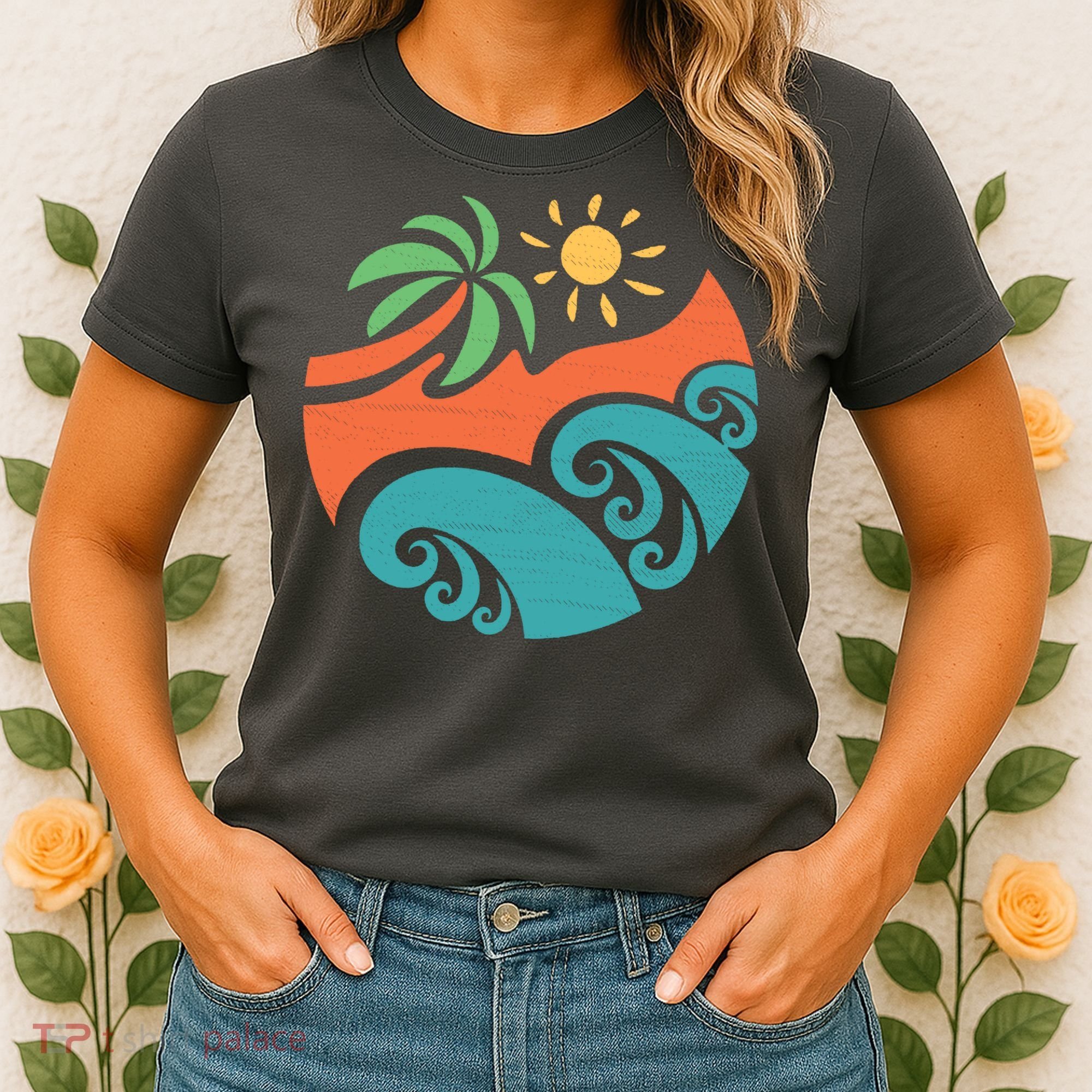 Summer Vacation Ocean Waves Women's T-Shirt