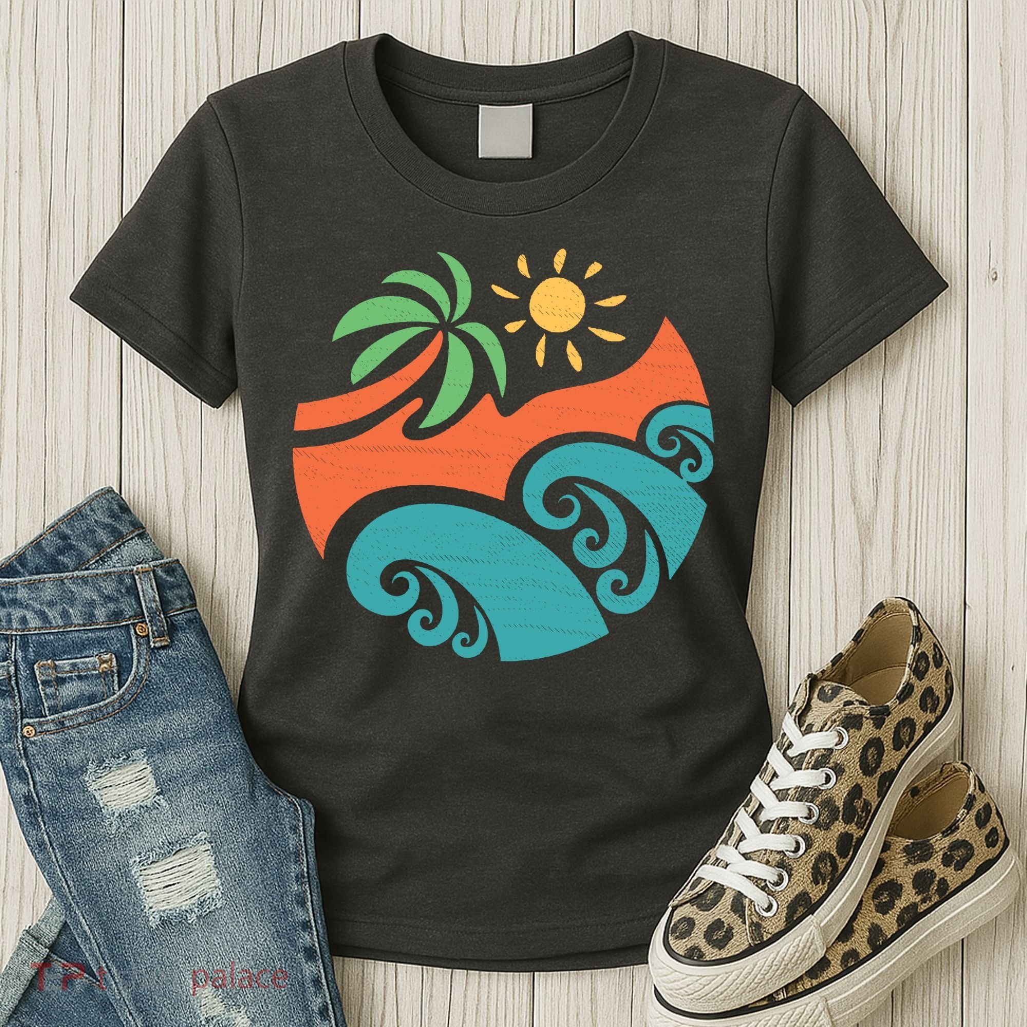 Summer Vacation Ocean Waves Women's T-Shirt
