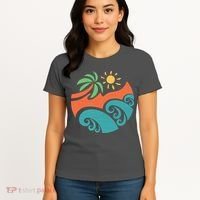 Summer Vacation Ocean Waves Women's T-Shirt thumb 4