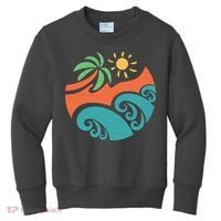 Summer Vacation Ocean Waves Kids Sweatshirt thumb 0