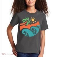 Summer Vacation Ocean Waves Kids T-Shirt thumb 2