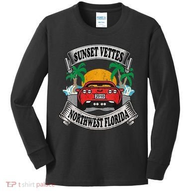 Sunset Vettes Of Northwest Florida Kids Long Sleeve Shirt
