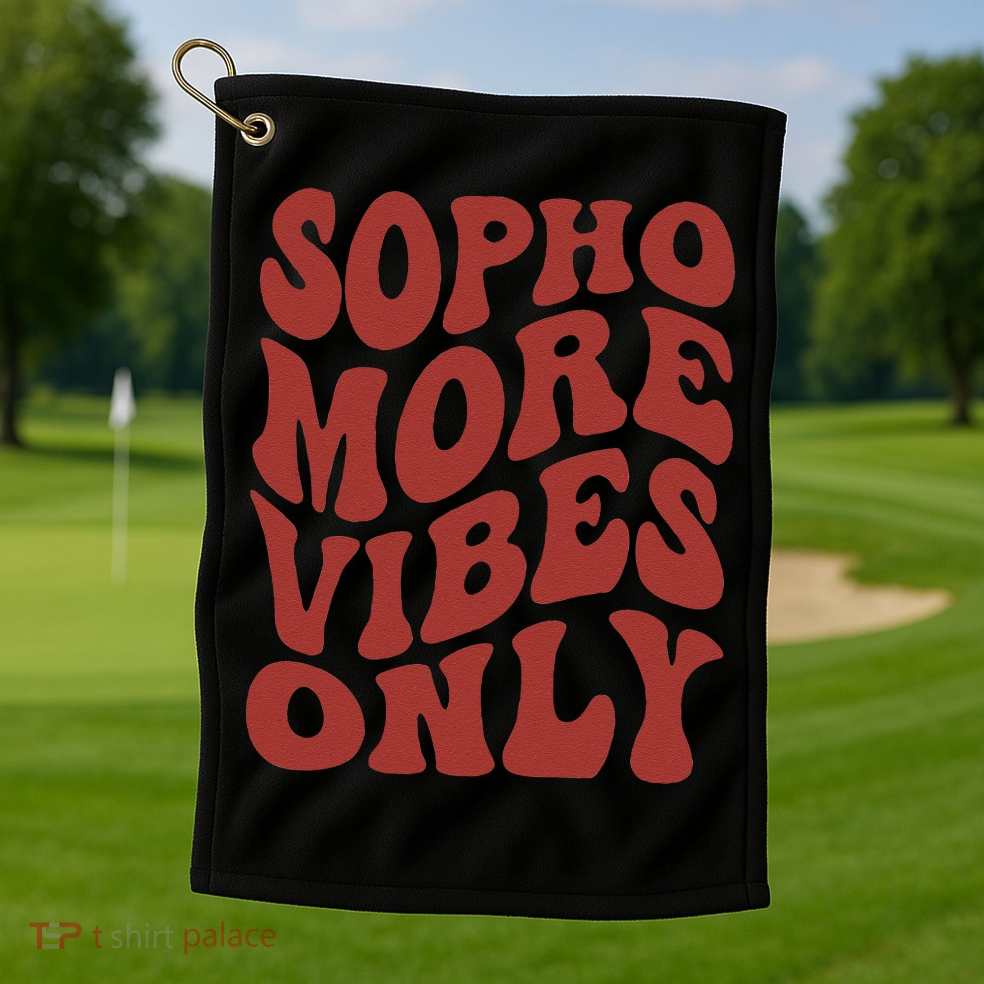 Sophomore Vibes Only First Day Of School 1st Day 10th Grade Golf Towel