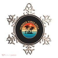 Summer Vibes Only Retro Beach Sunset Ornament thumb 0