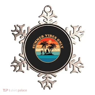 Summer Vibes Only Retro Beach Sunset Ornament