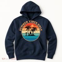 Summer Vibes Only Retro Beach Sunset Hoodie thumb 0
