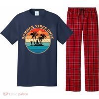 Summer Vibes Only Retro Beach Sunset Pajama Set thumb 0