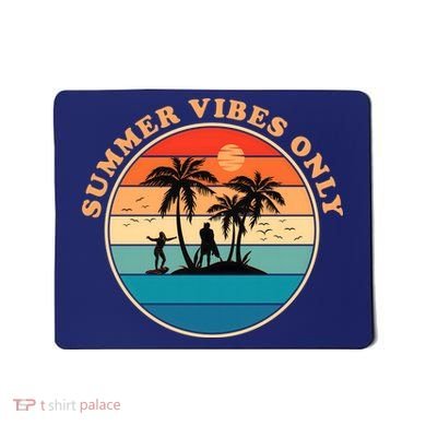 Summer Vibes Only Retro Beach Sunset Mousepad