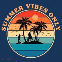 Summer Vibes Only Retro Beach Sunset Mousepad thumb 1