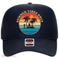 Summer Vibes Only Retro Beach Sunset Hat thumb 0