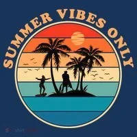 Summer Vibes Only Retro Beach Sunset Toddler Hoodie thumb 2