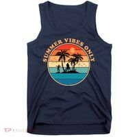 Summer Vibes Only Retro Beach Sunset Tank Top thumb 0