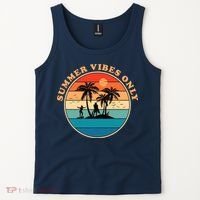 Summer Vibes Only Retro Beach Sunset Tank Top thumb 2