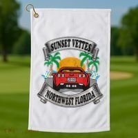 Sunset Vettes Of Northwest Florida Golf Towel thumb 1
