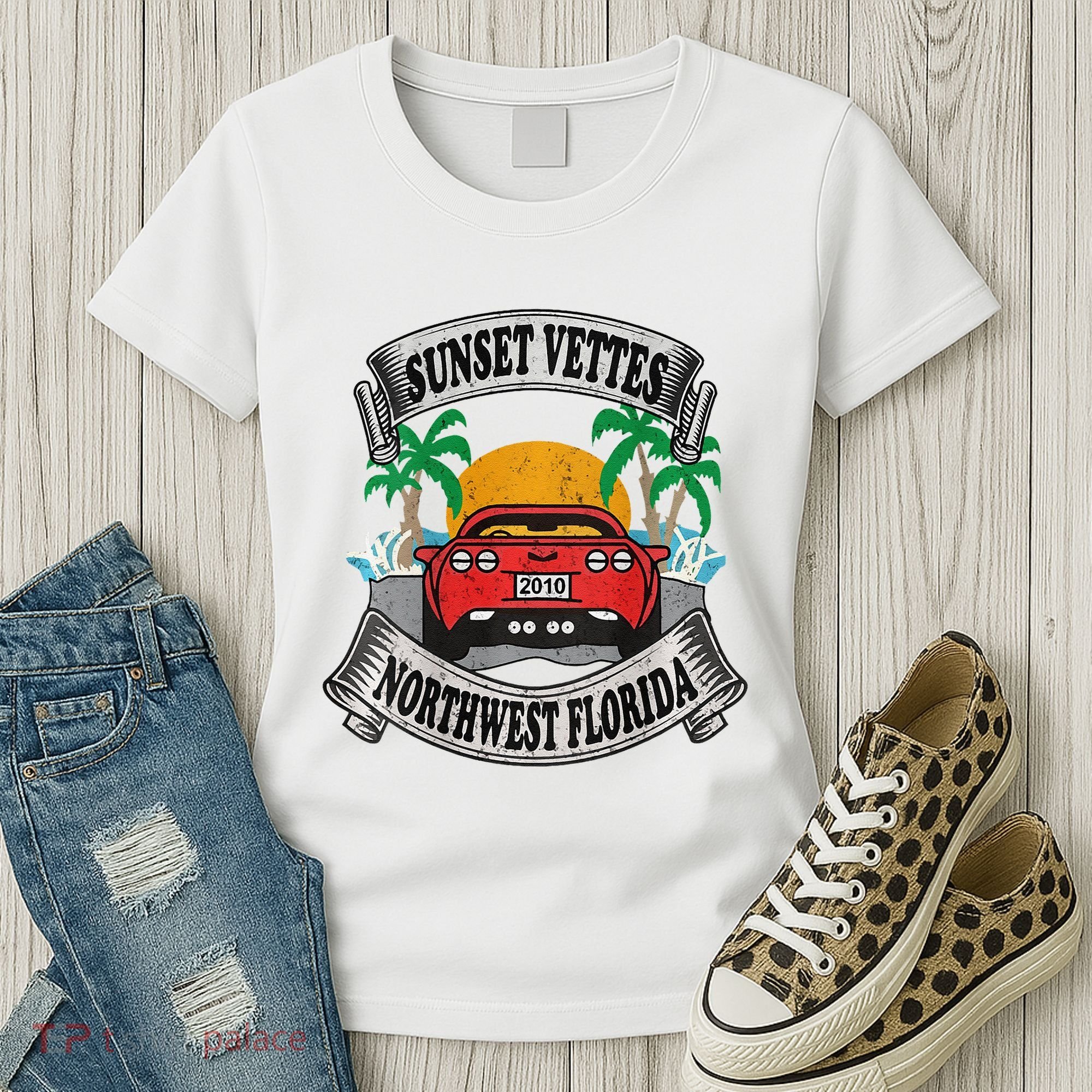 Sunset Vettes Of Northwest Florida Women's T-Shirt