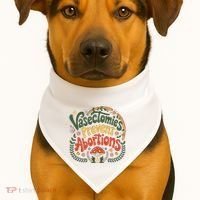 Sunset Vasectomies Prevent Abortions Vasectomy USA-Made Doggie Bandana thumb 1