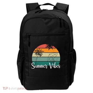 Summer Vibes Palm Trees Retro Sunset Backpack