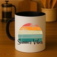 Summer Vibes Palm Trees Retro Sunset Coffee Mug thumb 4