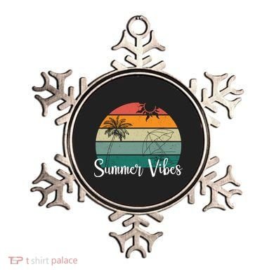 Summer Vibes Palm Trees Retro Sunset Ornament