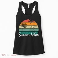 Summer Vibes Palm Trees Retro Sunset Women's Tank Top thumb 0