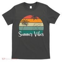 Summer Vibes Palm Trees Retro Sunset T-Shirt thumb 0
