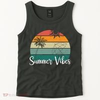 Summer Vibes Palm Trees Retro Sunset Tank Top thumb 2