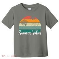 Summer Vibes Palm Trees Retro Sunset Toddler T-Shirt thumb 0