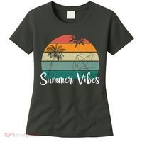 Summer Vibes Palm Trees Retro Sunset Women's T-Shirt thumb 0