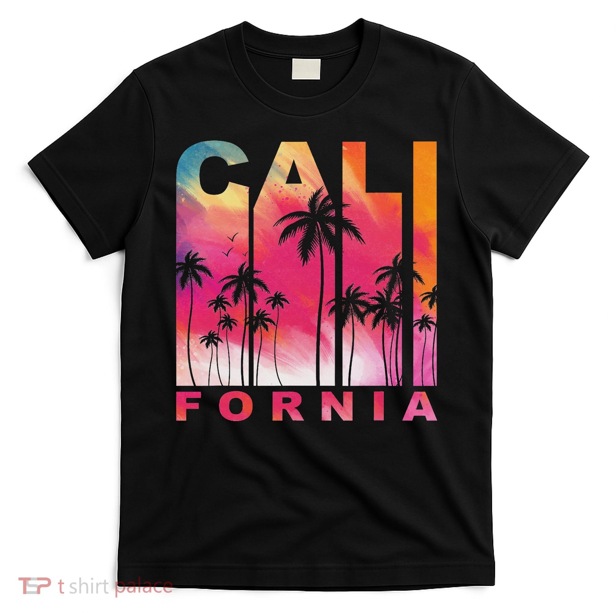 Summer Vacation Palm Trees Ca Vintage Tropical California T-Shirt