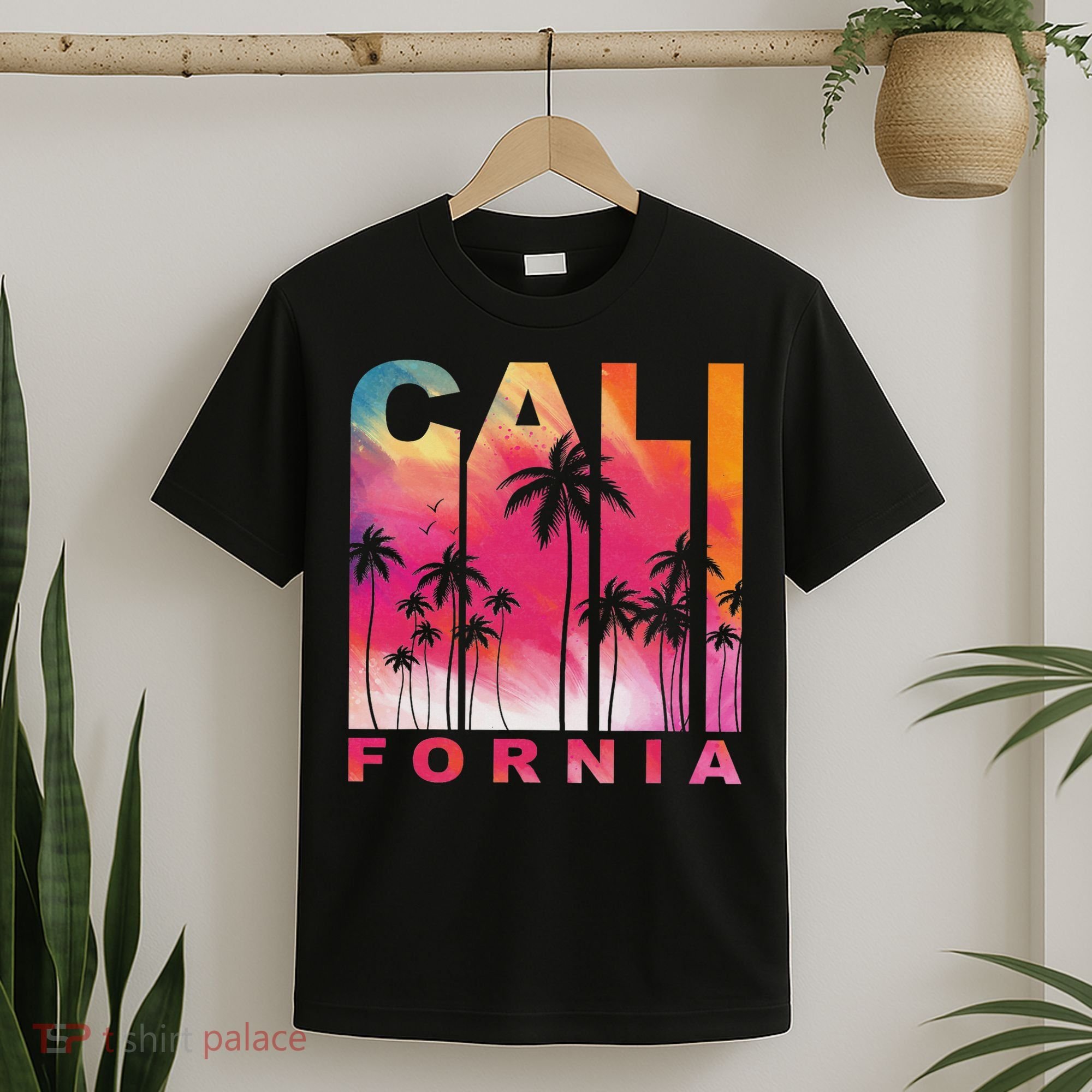 Summer Vacation Palm Trees Ca Vintage Tropical California T-Shirt