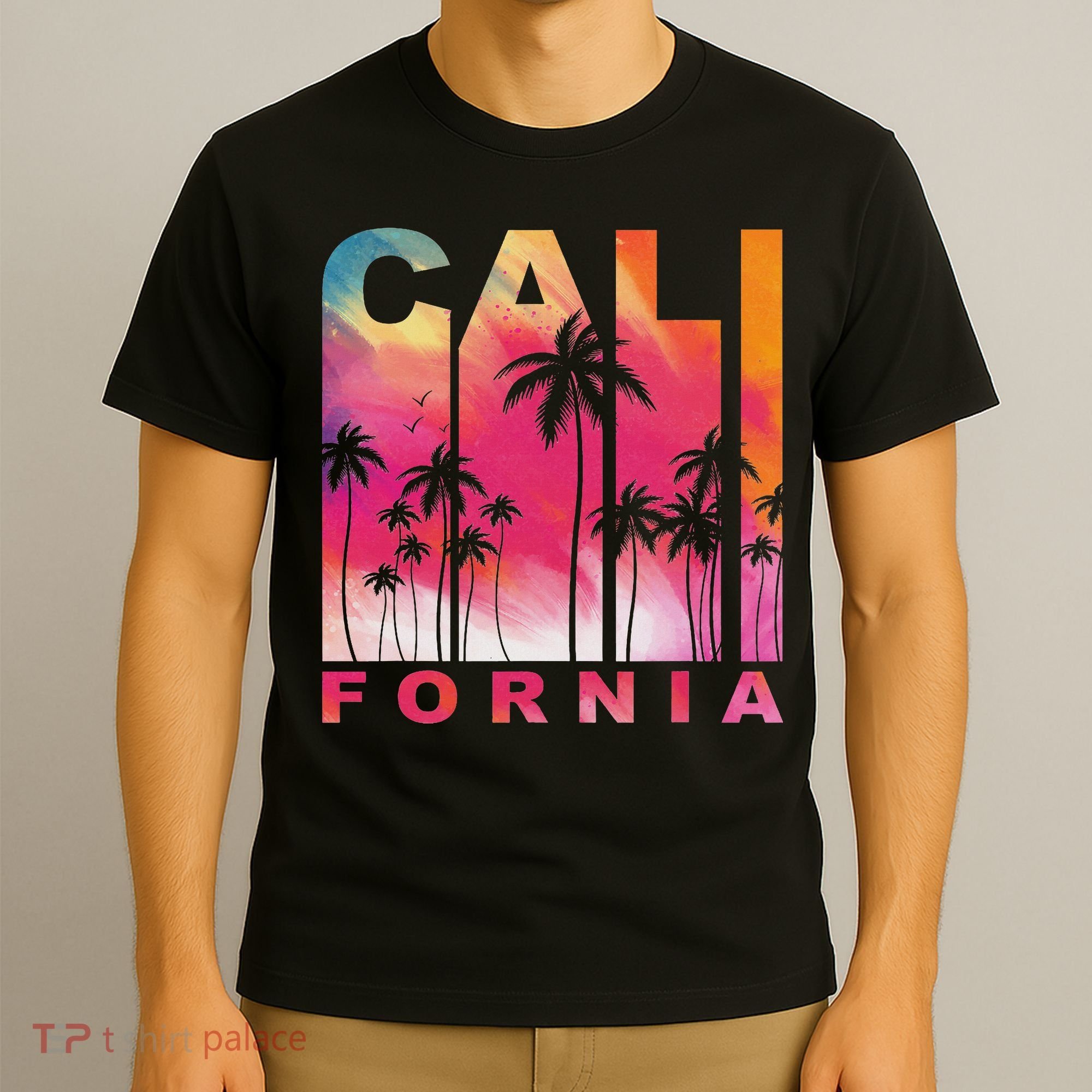 Summer Vacation Palm Trees Ca Vintage Tropical California T-Shirt