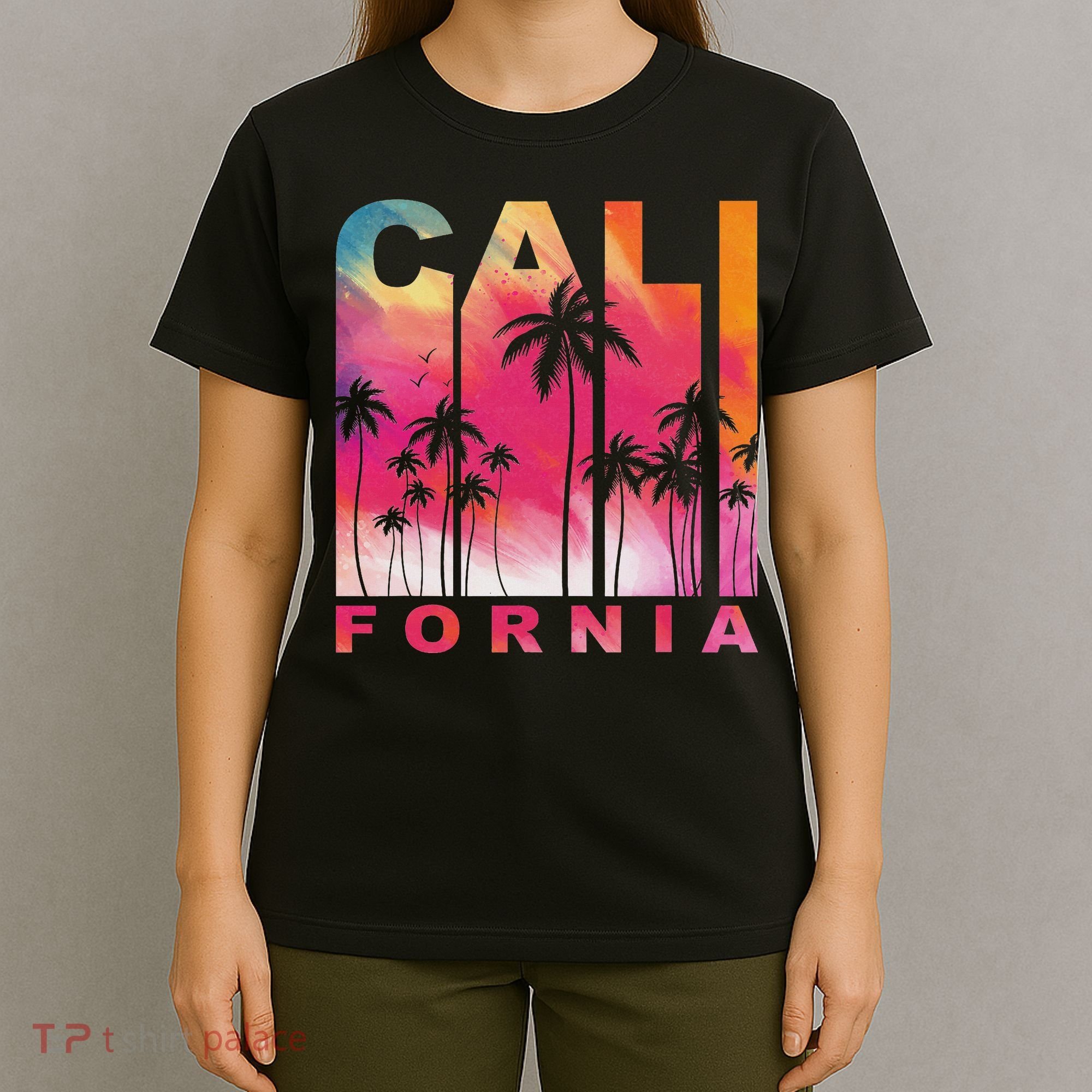 Summer Vacation Palm Trees Ca Vintage Tropical California T-Shirt