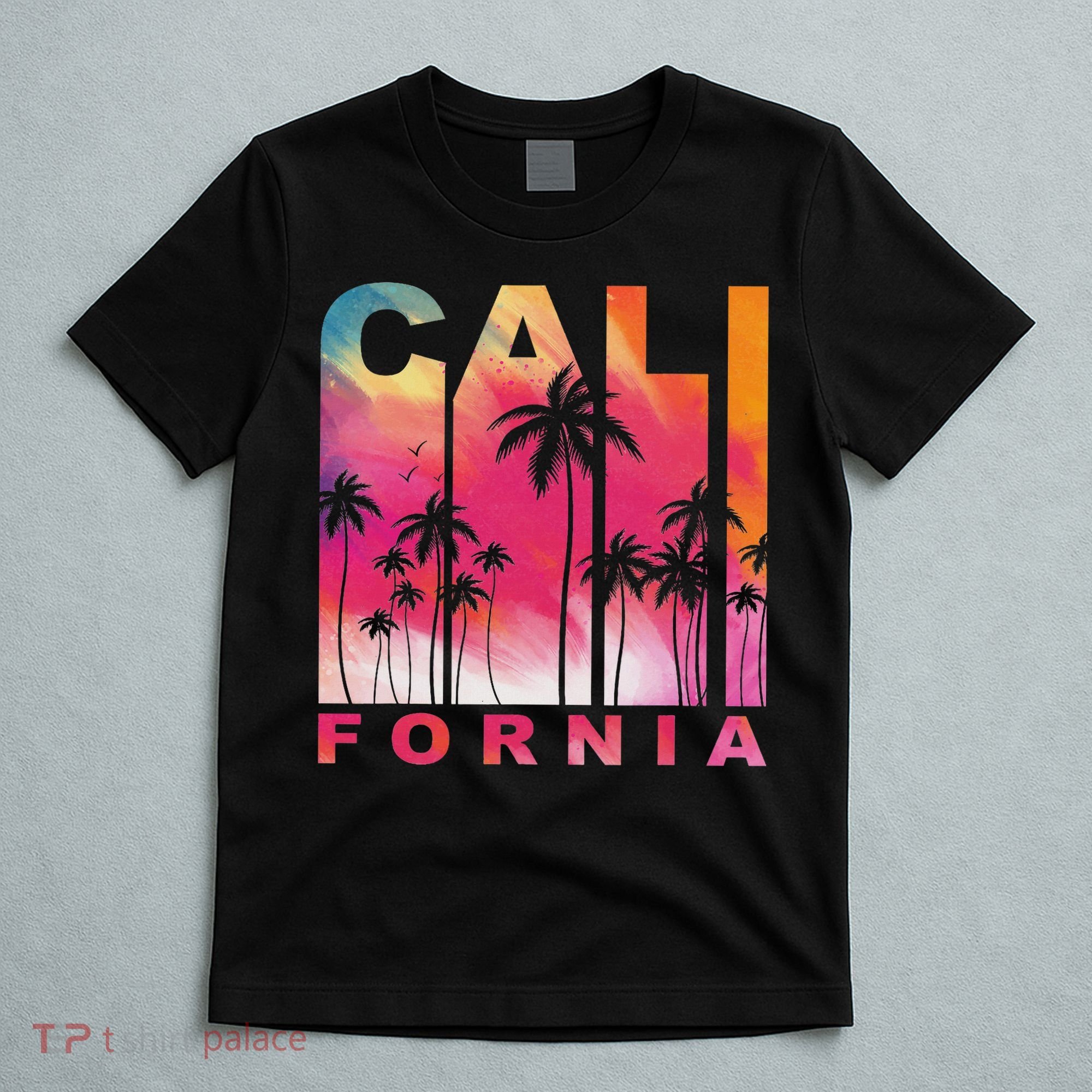 Summer Vacation Palm Trees Ca Vintage Tropical California T-Shirt