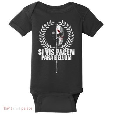 Si Vis Pacem Para Bellum Latin Wisdom Proverb Baby Bodysuit