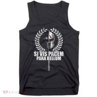 Si Vis Pacem Para Bellum Latin Wisdom Proverb Tank Top thumb 0