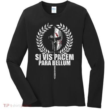 Si Vis Pacem Para Bellum Latin Wisdom Proverb Women's Long Sleeve Shirt