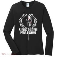 Si Vis Pacem Para Bellum Latin Wisdom Proverb Women's Long Sleeve Shirt thumb 0