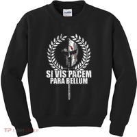 Si Vis Pacem Para Bellum Latin Wisdom Proverb Kids Sweatshirt thumb 0