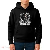 Si Vis Pacem Para Bellum Latin Wisdom Proverb Kids Hoodie thumb 4