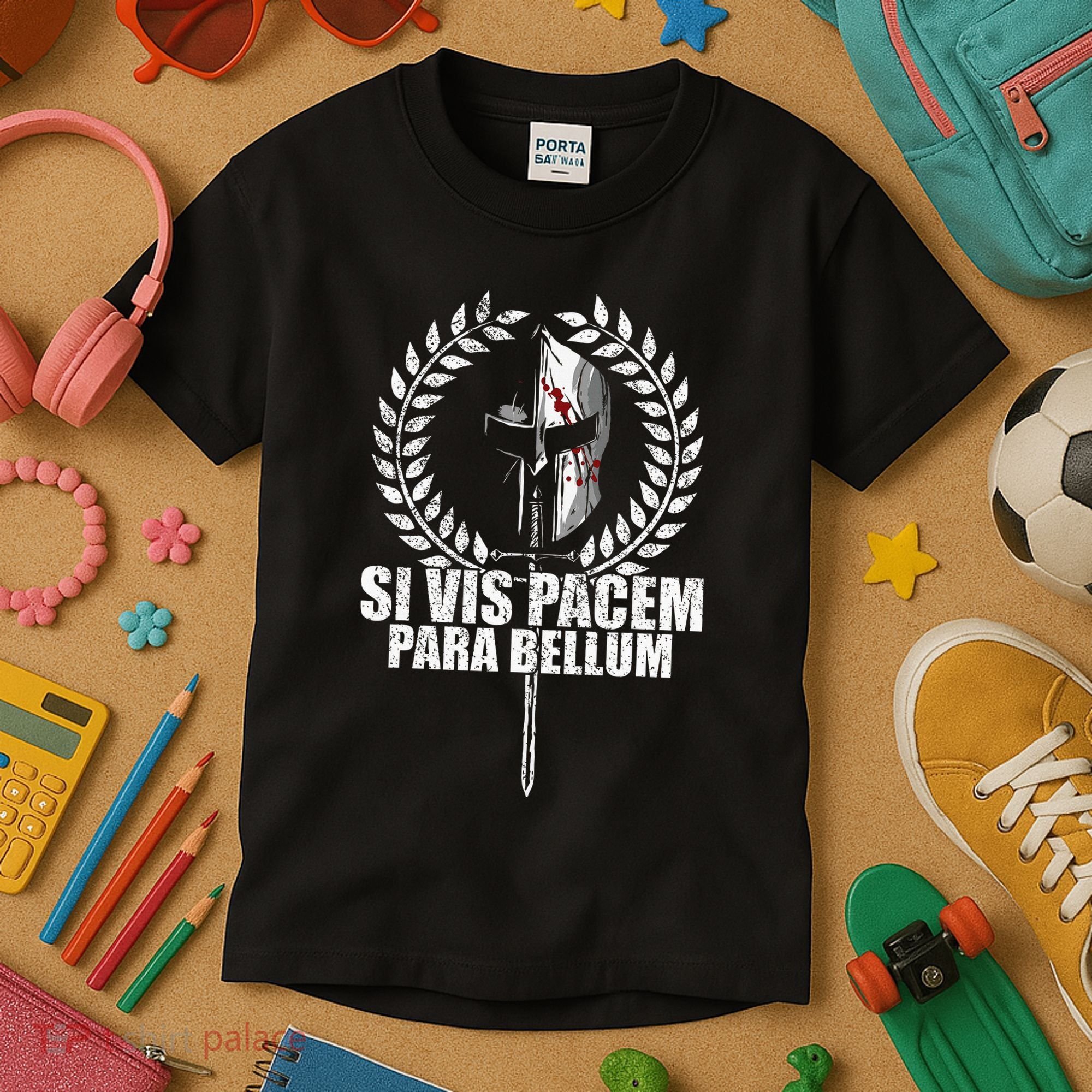 Si Vis Pacem Para Bellum Latin Wisdom Proverb Kids T-Shirt