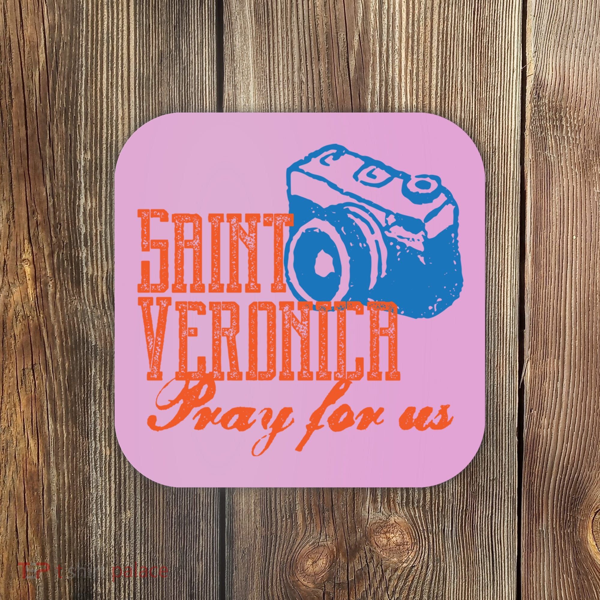 St Veronica Patron Saint Photography Photographers Catholic Cool Gift Coaster