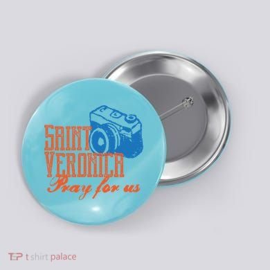 St Veronica Patron Saint Photography Photographers Catholic Cool Gift Button