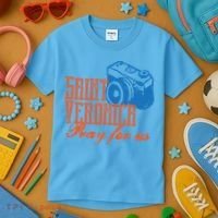 St Veronica Patron Saint Photography Photographers Catholic Cool Gift Kids T-Shirt thumb 3