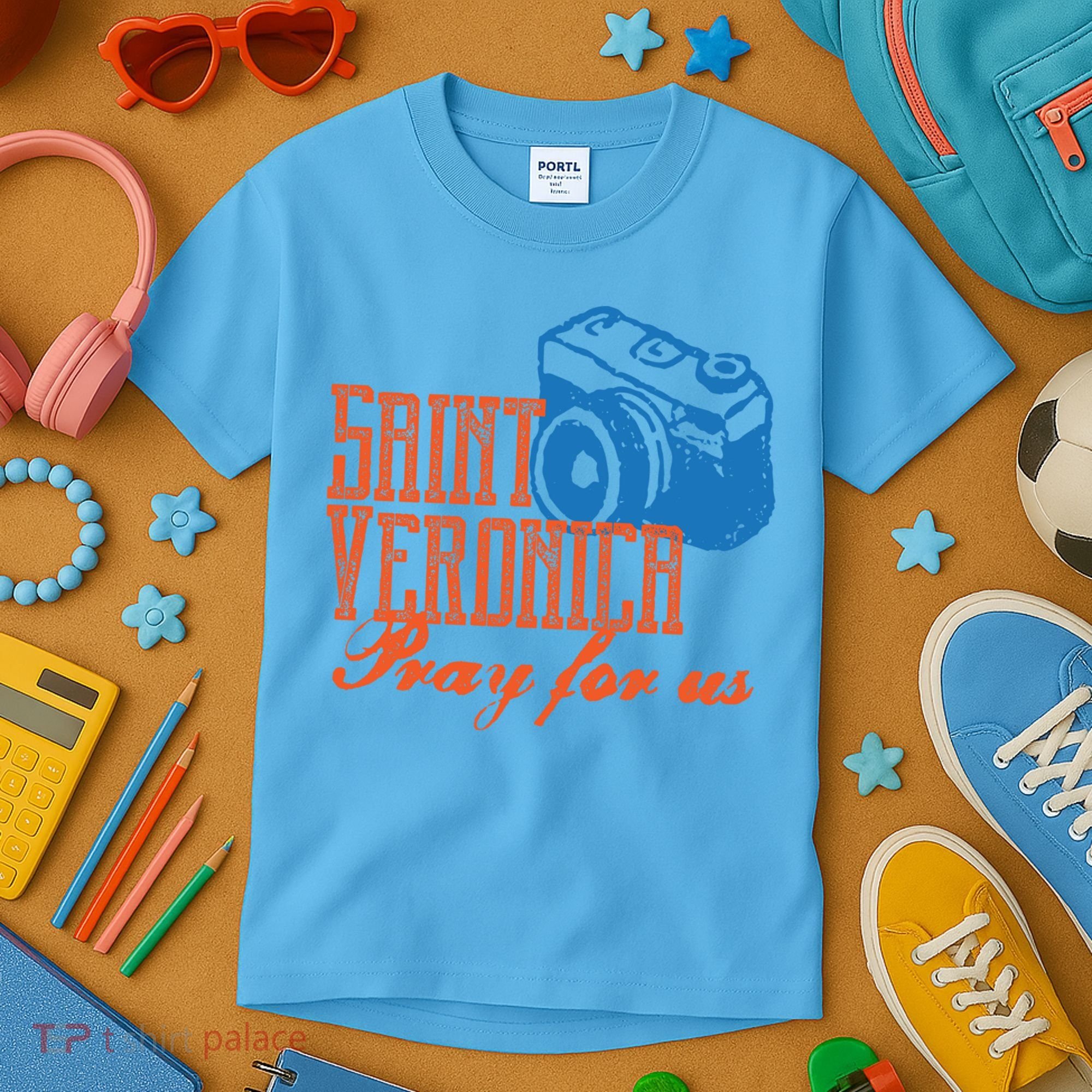 St Veronica Patron Saint Photography Photographers Catholic Cool Gift Kids T-Shirt